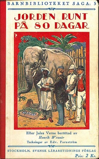Swedish cover for Jorden runt på 80 dagar