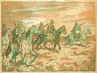 Riders crossing open country in David Ljungdahl's Swedish edition