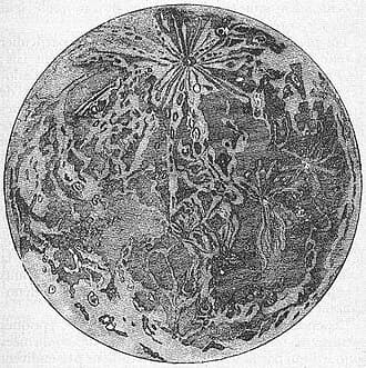 A nineteenth-century diagram of the Moon